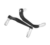 Generic 1 Pair of Motorcycle Brake Clutch Levers Durable Aluminum Protect Guard for 22mm Handlebar, Enhance Riding Security (Black Silver)