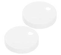 Generic 1 Pair Plastic Toilet Seat Bolt Covers White Round Screw Caps for Toilet Seat Lid Accessories Bathroom Use Sturdy Aesthetic Enhancement