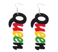 Generic 1 Pair Queen Letter Earrings for Women Stylish Dangle Ear Pendants Unique African Inspired Jewelry for Daily Wear Weddings and Special Occasions