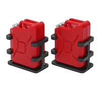 Generic 1 Pair RC Car Mini Oil Can Realistic Simulation Fuel Tank for 1/10 RC Crawler Car Decoration Lightweight (Red)