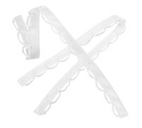 Generic 1 Pair White Cloth Strap Dress Back Loops for Women Wedding Dress Lacing Adjustable and Comfortable Fit, for Bridal Gown Back Strap Replacement