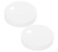Generic 1 Pair White Plastic Toilet Bolt Cover Caps for Toilet Seat Screws, Round Wear-Resistant Decorative Screw Bolt Covers Suitable for Homes and Public Places