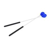 Generic 1 Pair Yarn Marimba Mallets Soft Mushroom Head Fiberglass Handle for Bass Percussion Instruments Blue 14.2in