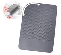 Generic 1 Pcs Silicone Heat Resistant Mat for Curling Tongs, Hair Straighteners & Other Hot Hair Tools, Grey, 14cm x 1cm