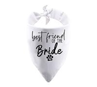 Generic 1 Piece Best Friend of the Bride/Groom Wedding Dog Bandana (White, One Size, Polyester, Wedding Themed)