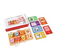 Generic 1 Piece Children Puzzle Socket Wooden Matching Game Learning Board Shape Sorting Picture Card Early Skill-Building Suitable for Children Calm Moments