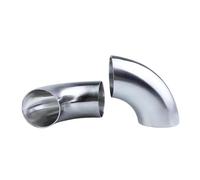 Generic 1 piece Outer Diameter 16/19/22/25/28/32/34/38/45/51/63/76/102mm 304/316L Stainless Steel Elbow Sanitary Welding 90 Degree Pipe Fittings(133mm x 2mm,SS304)