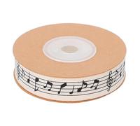 Generic 1 Roll Music Character Cotton Ribbon Printed Music Note Bow-Knot Making Long Enough for DIY Projects Packaging Band for Flower Gardening Celebration