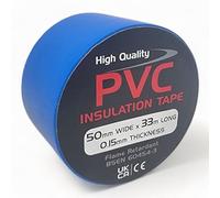 Generic 1 Roll of Blue PVC Electrical Insulation Tape, 33m Long x 50mm Wide, Adhesive Insulating Tape for Protecting Electrical Wires