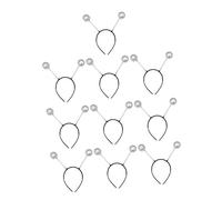 Generic 1 Set 10 Pcs Plastic Beautiful Hairbands Black Shiny Hairband Headband Antenna Metal Head Bands Foam