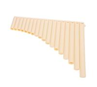 Generic 1 Set 18 Pipe Pan Flutes Harmonica Ensemble De Flute Bass Flute Musical Instruments Pan Flute Key of c Pan Flutes - Musical Instrument Pan Flute Fife Flute De Pan Resin Beige