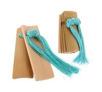 Generic 1 Set Bamboo Kuaiban Castanets with Blue Tassel Traditional Chinese Percussion Instrument for Music Performances Festivals and Educational Use Hand Clappers Noisemakers