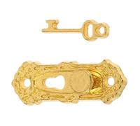 Generic 1 Set Dollhouse Door Lock Tiny Homes Little House Tiny Houses The House Small House Door Handles House Mini House Decorative Accessories Doll House Door Knocker Golden Alloy