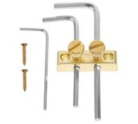 Generic 1 Set Double Rocking Small Wrench Decking Repair Parts Tuners Machine Drywall Screws Strap Locks Guitar Door Hinge Key Door Security Chain Screwdriver Cordless Metal Golden