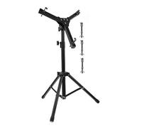 Generic 1 Set Folding Drum Stand Bass Drum Stand Mallet Adjustable Drum Stand Dumb Kit Dartboard Lifter Squat Rack Case Drum Stick Holder Snare Drum Stand Drum Pad with Stand Black Alloy