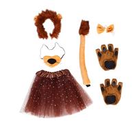 Generic 1 Set Halloween Dress up Lion Costume Women Lion Dance Costume Lion Mask Animal Costume Lion Costume Kit Circus Costumes Lion Costume Accessories Light Brown Plastic