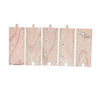 Generic 1 Set Height Ruler Daisy Boys Measures Height Ruler Lights Mirror Growth Chart Stickers for Educational Home Decor Ruler Canvas Banner Room Khaki Wooden