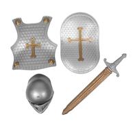Generic 1 Set Retro Roman Armor for Cosplay Costume with Shield Creative Roleplay Props for Imaginative Play for Parent Interaction