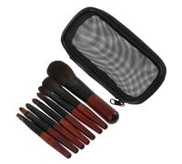 Generic 1 Set Set Portable Makeup Kit Lip Initial Makeup Bag Clear Travel Toiletry Bag Sponge Makeup Detail Brush Makeup Pouch Mini Toiletries Eyelash Blush Palette Face Lid Wooden Coffee