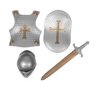 Generic 1 Set Shield Armour Helmet Sword Cosplay Accessories Parent Interaction Easy to Hold Imagination Play Sturdy Design