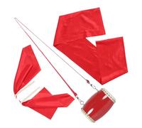 Generic 1 Set Traditional Chinese Waist Drum Percussion Instrument with Drumsticks Strap Scarf Long Cloth for Cultural Events Dances Musical Performances