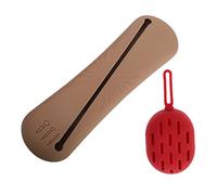 Generic 1 Set Travel Makeup Brush Holder Case Silicone Cosmetic Brush Organizer with Ventilated Design for Beauty Sponge for Travel Events