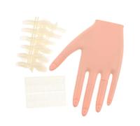 Generic 1 Sets Fake Hand for Acrylic Nails Nail Mannequin Beige Plastic Manicure Practice Hand Finger Hands for Nails Practice