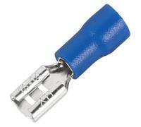 Generic 10~100 Female Crimp Terminal 2.8 4.8 6.3mm Insulated Spade Wire Connectors Red blue yellow Electrical Wiring Cable Plug(Blue 4.8mm,50PCS)