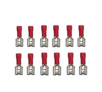 Generic 10~100pcs Female Crimp Terminal 2.8mm 4. 6.3mm Insulated Spade Wire Connector Electrical Wiring Cable Plug Red blue yellow(4.8mm Red,50PCS)