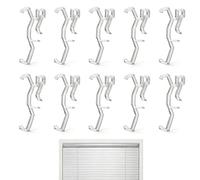 Generic 10 Pack Clear Plastic Valance Clips - 2.5 Inch/64mm Hidden Retainer Holder for Horizontal Faux & Wood Blinds Window Blind Valance Replacement Parts