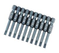 Generic 10 Pcs 1/4 Inch Hexagonal Shaft 50 Mm S2 Alloy Steel Slotted S-Screw Pieces Set H6.3 * 50*SL4MM BITS Hit Pieces 10 * 8 * 1