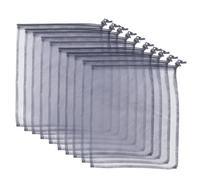 Generic 10 Pcs Black Mesh Carrier Bags for Bathroom Storage, Portable Fabric Mesh Toiletry Bags with Drain Sand and Water Feature, for Hotel and Beach Use