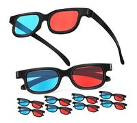 Generic 10 Pcs Glasses Red Blue Lenses for Gaming Movies and Pictures Compatible with Computer Monitors Laptops Tvs Projectors Ultra-light Comfortable Design for Enhanced Viewing