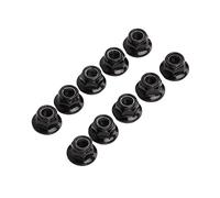 Generic 10 Pcs Lock Tire Nut, RC Model Car Wheel Lock Nuts with Corrosion Resistance, for 1/8 1/7 Scale Kraton Models (Black)
