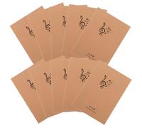 Generic 10 Pcs Music Manuscript Notebook for Guitarists Portable Five- Book for Music Practice and Composition Novelty Music Composition Notebook