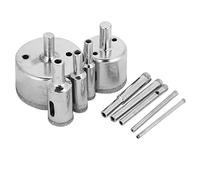 Generic 10 Pcs/set -coated Drill 3~50mm Hole Saw for Tile Ceramic Glass Porcelain Marble