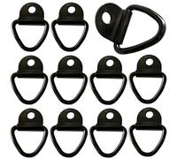 Generic 10 Pcs Stainless Steel D Ring Tie Down Anchor, Heavy Duty, Black, 3.6 cm x 2 cm, Universal Fit for Trailers