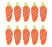 Generic 10 Pcs Wool Felt Carrot Shape DIY Brooch Decorations, Easy to Use Hairpin DIY Supplies with Decorative Effect for Crafting and Accessories