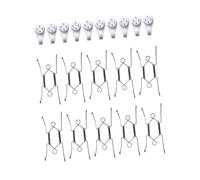 Generic 10-Piece Plate Hook Invisible Display Wall Mount Wire Hanger Stainless Steel Plate Hanging Set with Wall Hooks for Home Decoration Collectibles, 6Inch