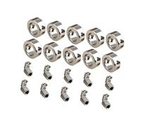 Generic 10 Pieces Bits Stop Stainless Steel Position Limiter Tool Depth Stopper Positioning Shaft Collar with Easy Adjustment Suitable for, 10mm