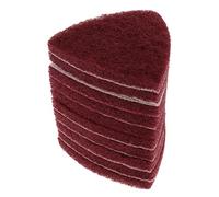 Generic 10 Pieces Scouring Pad Triangular Nylon Fiber Sand Sanding Paper Industrial Cleaning Deburring Cloth Suitable for Machinery Maintenance Processing, 400 Medium, as described