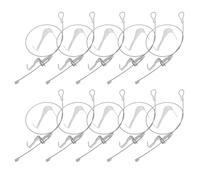 Generic 10 Sets Picture Rail Hangers Adjustable Wire Hooks Kit with Stainless Steel and Iron Material for Easy to Install Picture Hanging Wire System Suitable for Public Galleries and Art
