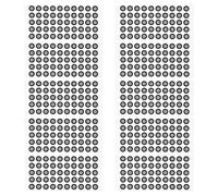 Generic 10 Sheets 3d Scanner Reflective Tracking Markers, Magnetic Reference Dots for Motion Capture and Alignment, 6mm Inner Diameter, 10mm Outer Diameter, 50 Pieces Per Sheet, Scanning