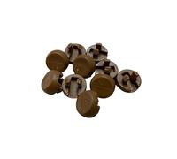 Generic 10 x Round UPVC Window Drainage Cap Round Face Drain Covers for Windows Doors (Tan (Light Brown))