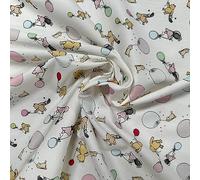 Generic 100% Cotton Winnie The Pooh Half Metre - 114cm Wide Fat Quarters in Ivory