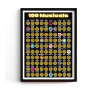 Generic 100 Musicals Scratch Off Poster