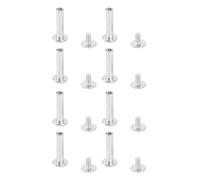 Generic 100 Pairs M2 Rivet Set Stainless Steel Flat Round Hex Socket Head Stud Set, Enhanced Structural Stability for Various Construction Projects (3*12*6mm)