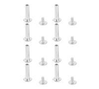 Generic 100 Pairs M2 Rivet Set Stainless Steel Flat Round Hex Socket Head Stud Set, Enhanced Structural Stability for Various Construction Projects (3*11*6mm)