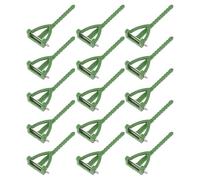 Generic 100 Pcs Green Plastic Triangle Brooch Pins for DIY Corsage Making, Bridal Boutonniere Accessories with T-shape Breast Pins, Wedding Party Craft Supplies