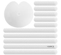 Generic 100 Pcs Insulation Pads Hair Extensions, Protectors Glue Fusion Heat-Resistant, Heat Shield Guards, Templates Spacer Clear, Shields Protective Round